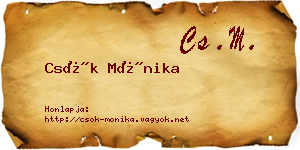 Csók Mónika névjegykártya